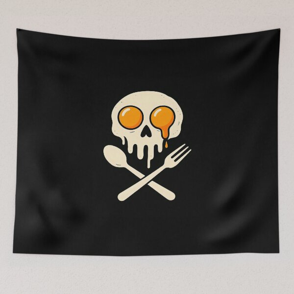 Item preview, Egg Skull and Crossbones Illustration designed and sold by paulrommer.