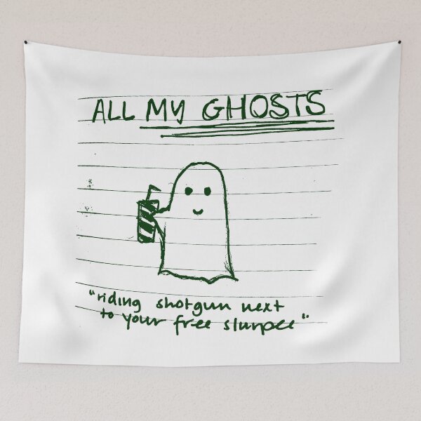 Item preview, Green Typography And Green Ghost designed and sold by nerdyygraphic.
