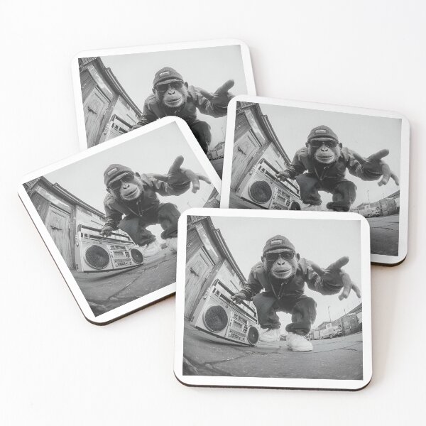 Item preview, Ghetto Hip Hop Monkey With Boombox designed and sold by RockFireMerch.