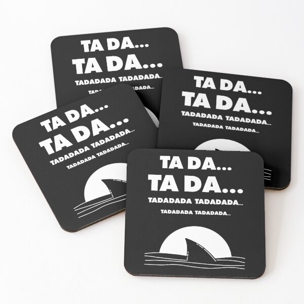 Item preview, TA DA... Shark Fin & Soundtrack Joke – Minimalist Movie Lover Design - White Text designed and sold by NiceHatHarry.
