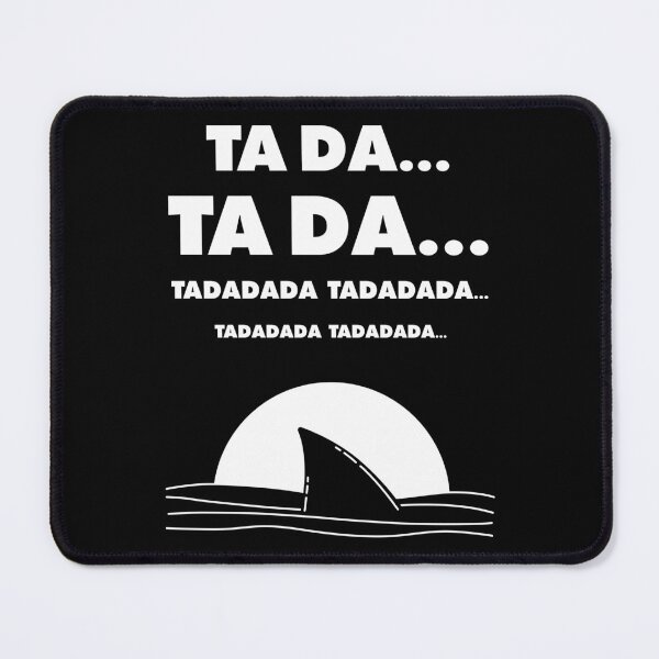 Item preview, TA DA... Shark Fin & Soundtrack Joke – Minimalist Movie Lover Design - White Text designed and sold by NiceHatHarry.