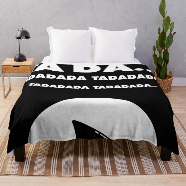 Item preview, TA DA... Shark Fin & Soundtrack Joke – Minimalist Movie Lover Design - White Text designed and sold by NiceHatHarry.