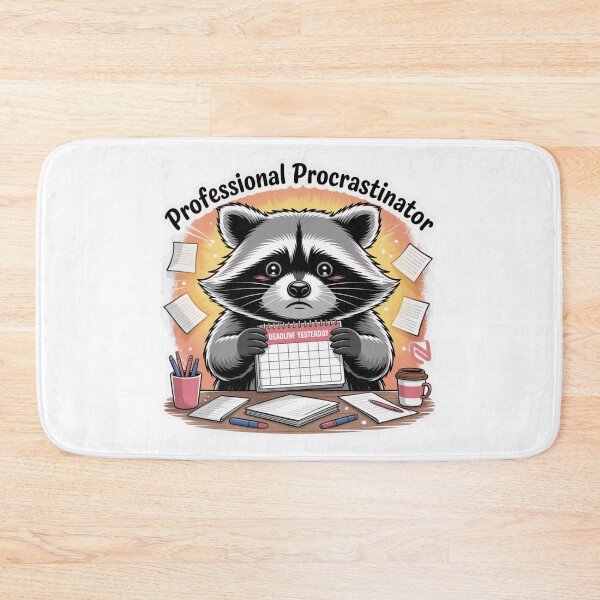 Item preview, Professional Procrastinator – Raccoon Deadline Chaos designed and sold by ArtByYunus.
