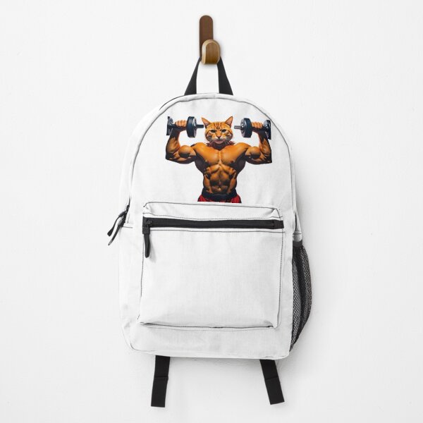 Item preview, Buff Feline Flex: Muscular Cat with Dumbbells designed and sold by Skyla007.