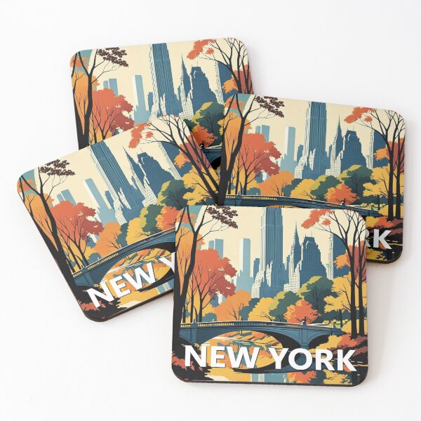 Item preview, Vintage New York Central Park Poster Graphic Art  designed and sold by KALEIDOSCOPE UK.