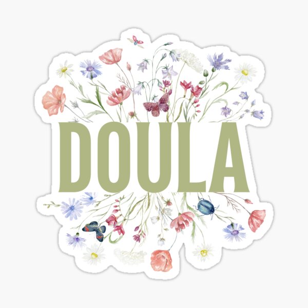 Item preview, Cute Doula Wildflowers labour Birth Support watercolor Floral designed and sold by Guess4best.