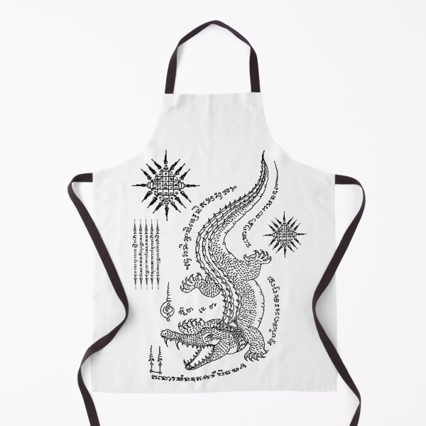 Item preview, Thai Crocodile Yant – Mystical Sacred Tattoo Art designed and sold by Bspaces.