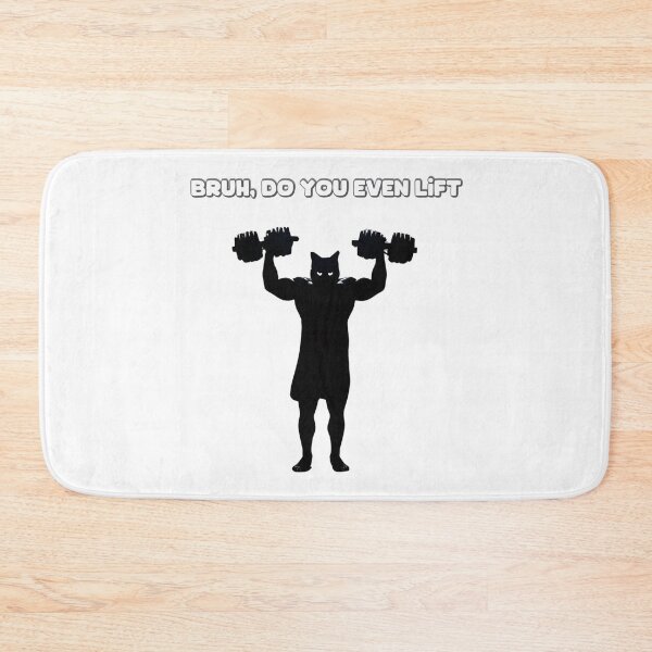 Item preview, Buff Cat Flexing: "Bruh, Do You Even Lift?" designed and sold by Skyla007.