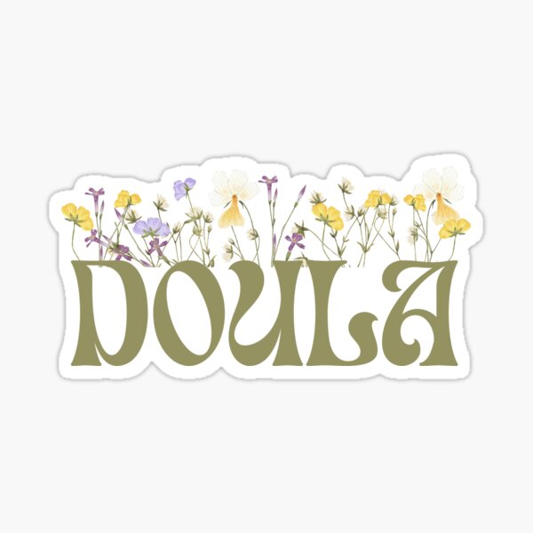 Item preview, Cute Doula Wildflowers labour Birth Support Groovy Floral designed and sold by Guess4best.