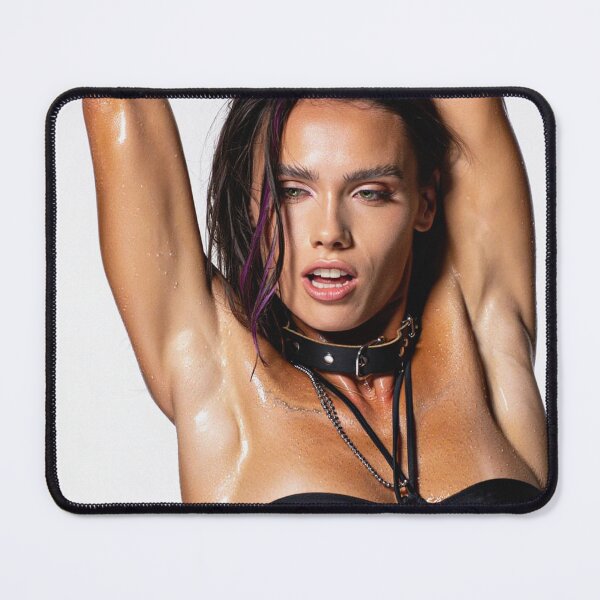 Item preview, Beautiful sexy gym woman posing with her arms up showing her armpits sweating designed and sold by Vintage Designs +.