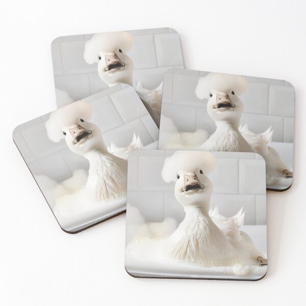 Item preview, Duck Taking a Bath, Cute Bathroom Decor designed and sold by CheekyAnimalz.