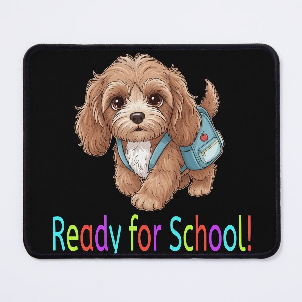 Item preview, Ready for School Cute Cockerpoo Puppy – Back to School designed and sold by The Real Life Symphony.