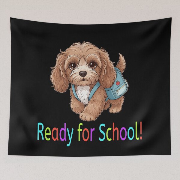 Item preview, Ready for School Cute Cockerpoo Puppy – Back to School designed and sold by The Real Life Symphony.