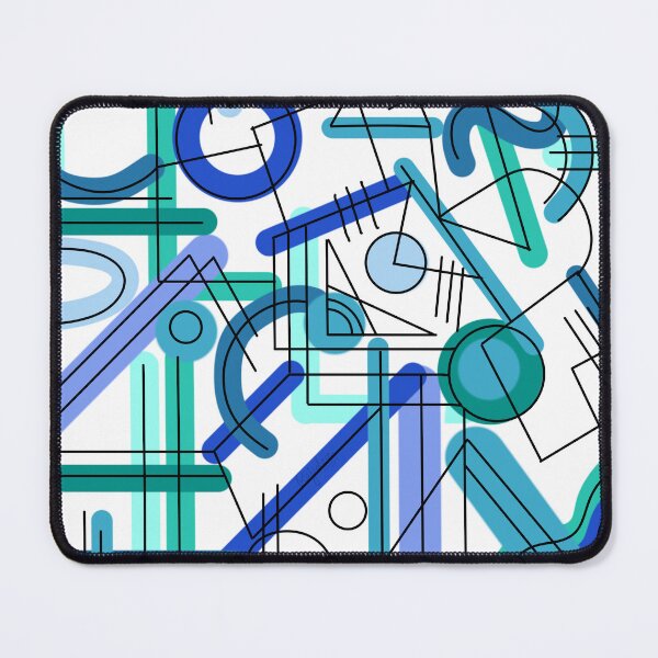 Item preview, blue geometry designed and sold by Rajashree-Art.