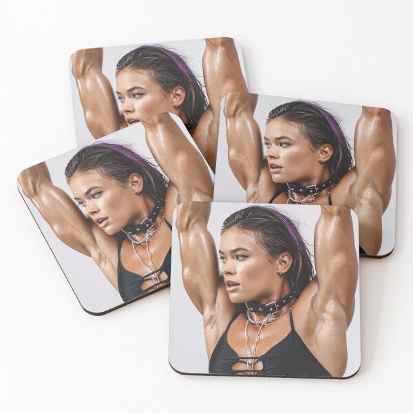 Item preview, Beautiful sexy gym woman posing with her arms up showing her armpits sweating designed and sold by Vintage Designs +.