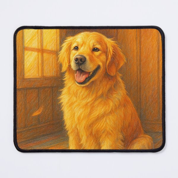 Item preview, Golden Glow: Retriever by the Window designed and sold by Itjung-Room.