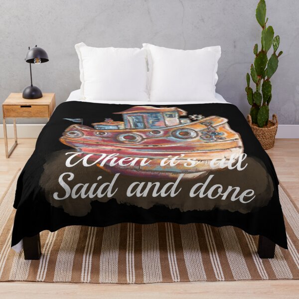 Item preview, When it’s all said and done, boat, cat cartoon designed and sold by DebbieJoyArt.