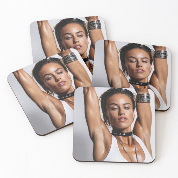 Item preview,  Beautiful sexy gym woman posing with her arms up showing her armpits sweating designed and sold by Vintage Designs +.