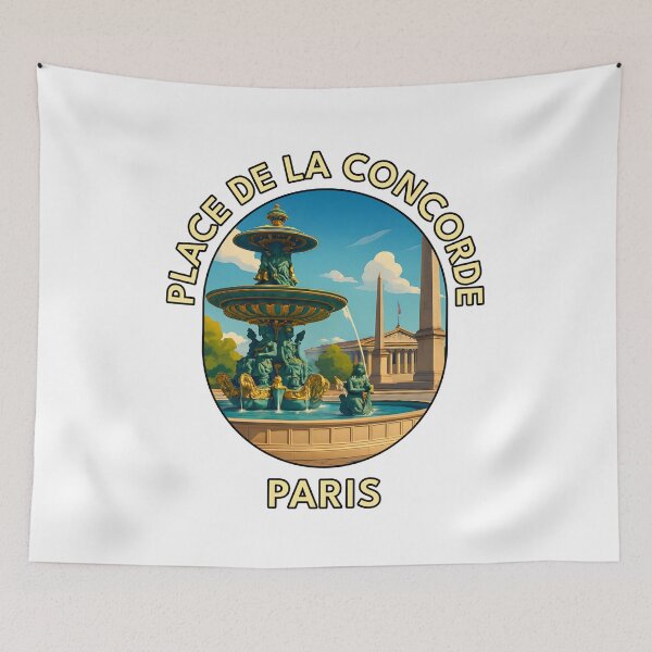 Item preview, Place de la Concorde – Historic Paris Landmark Illustration designed and sold by inkNext.