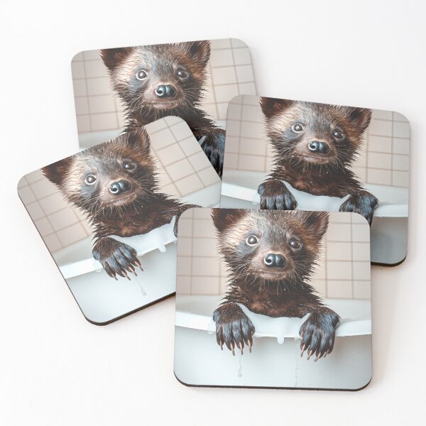 Item preview, Wolverine Taking a Bath, Cute Bathroom Decor designed and sold by CheekyAnimalz.