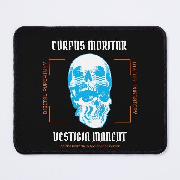 Item preview, Digital Purgatory – Glitched Skull Pixel Art Latin Cyber Goth Design designed and sold by in-meme-veritas.