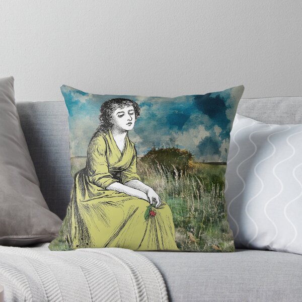 Item preview, Victorian Girl Sitting in Flower Field – Nostalgic Digital Artwork designed and sold by The Harsnett Printworks.