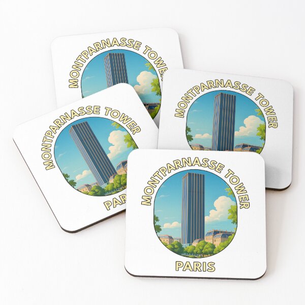 Artikelvorschau, Montparnasse-Turm – Moderne Illustration der Pariser Skyline entworfen und verkauft von inkNext.