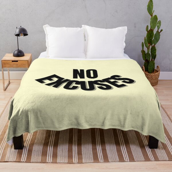 Item preview, No Excuses Motivational Quote – Bold Typography Design on Cream Background designed and sold by thoratsdesign.