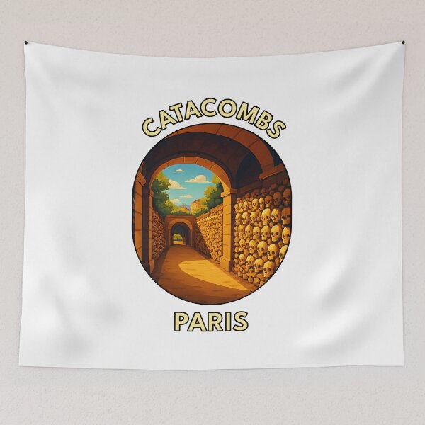 Item preview, Catacombs of Paris – Historic French Underground Vector Art designed and sold by inkNext.