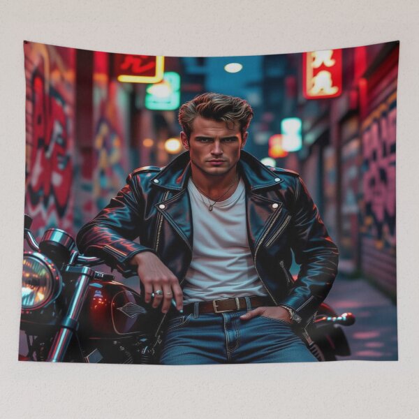 Item preview, Urban Rebel Ride – Retro Coolness meets Neon Alley Vibes in cinematic street style designed and sold by FotoworldEdel.