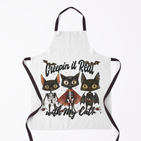 Item preview, Creepin’ It Real with My Cat, Funny Halloween Cat, Cute Ghost Cat Clipart for Sublimation, Spooky Season Shirt Design designed and sold by TheNyneShop.