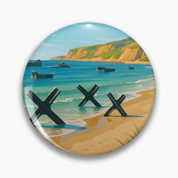 Item preview, D-Day Landing Beaches – Normandy WWII Memorial Coastal Art designed and sold by inkNext.