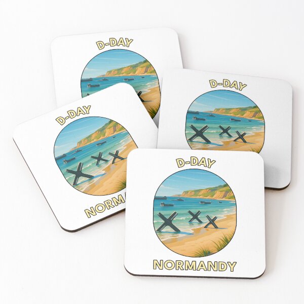 Item preview, D-Day Landing Beaches – Normandy WWII Memorial Coastal Art designed and sold by inkNext.