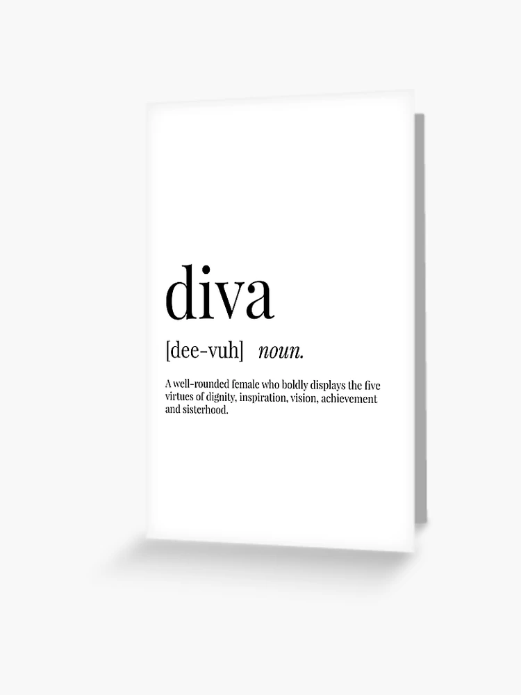 Diva Definition, Dictionary Collection Poster by Designschmiede