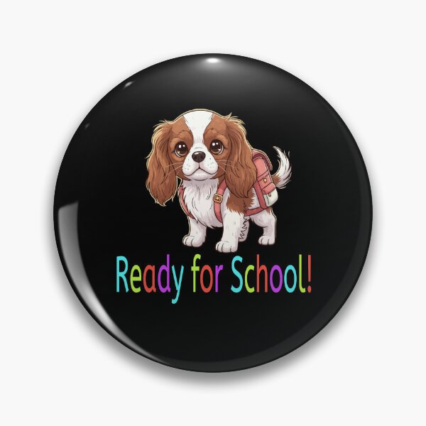 Item preview, Ready for School Cute Cavalier King Charles Spaniel Puppy – Back to School designed and sold by The Real Life Symphony.