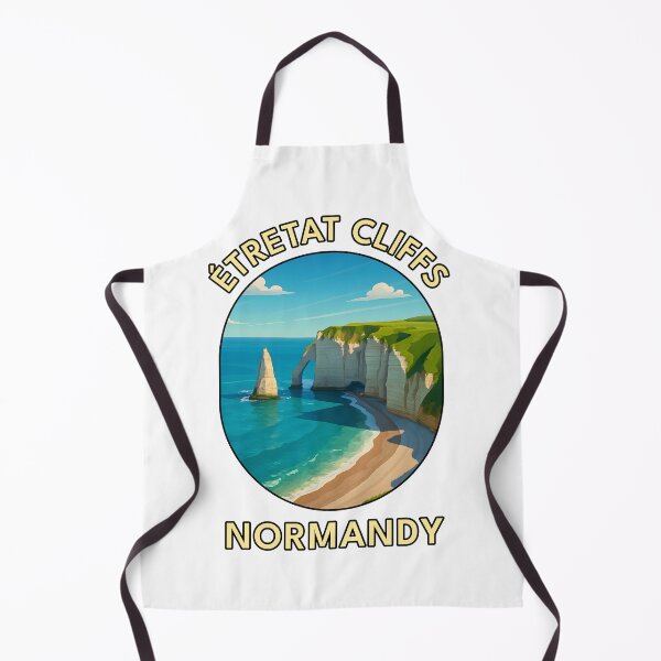 Item preview, Étretat Cliffs, Normandy Coast – Scenic French Seaside Vector Art designed and sold by inkNext.