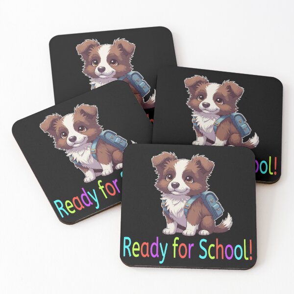 Item preview, Ready for School Cute Border Collie Puppy – Back to School designed and sold by The Real Life Symphony.