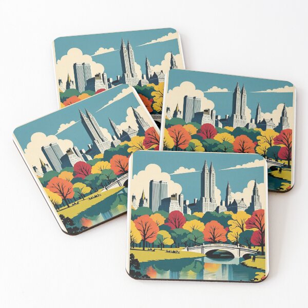 Item preview, Vintage New York Central Park Poster Graphic Art designed and sold by KALEIDOSCOPE UK.