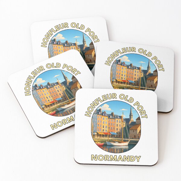 Item preview, Honfleur Old Port, Normandy – Scenic French Coastal Town Illustration designed and sold by inkNext.