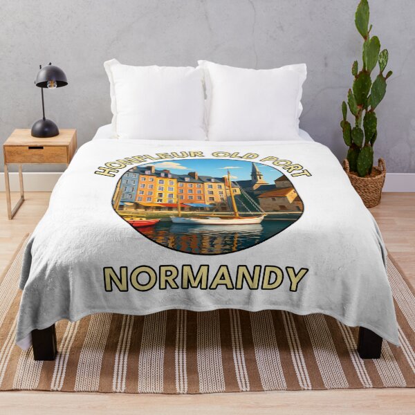 Item preview, Honfleur Old Port, Normandy – Scenic French Coastal Town Illustration designed and sold by inkNext.