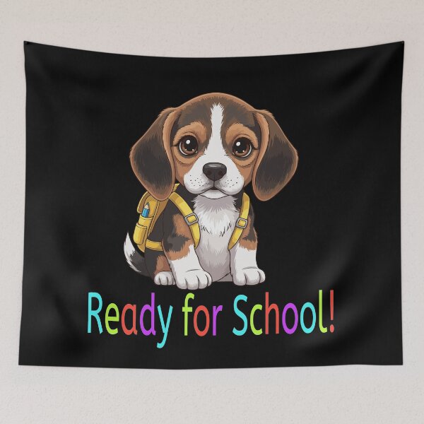 Item preview, Ready for School Cute Beagle Puppy – Back to School designed and sold by The Real Life Symphony.