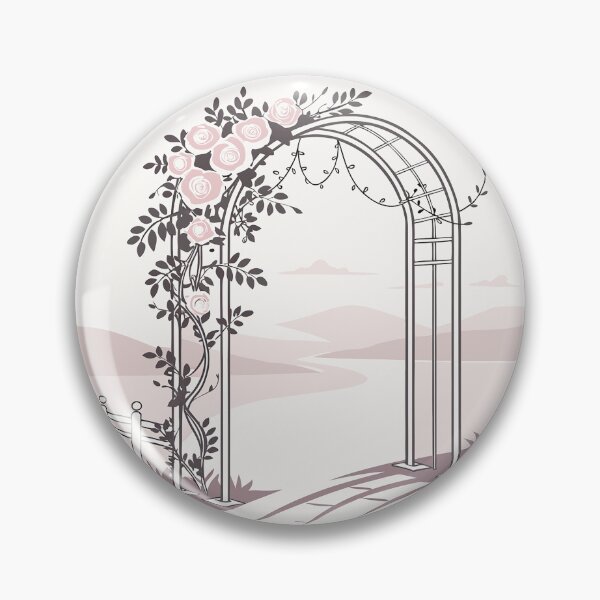 Item preview, A beautiful wedding arch decorated with pink flowers designed and sold by Merrylands Artshop.