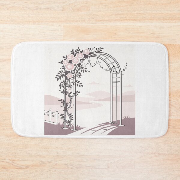 Item preview, A beautiful wedding arch decorated with pink flowers designed and sold by Merrylands Artshop.
