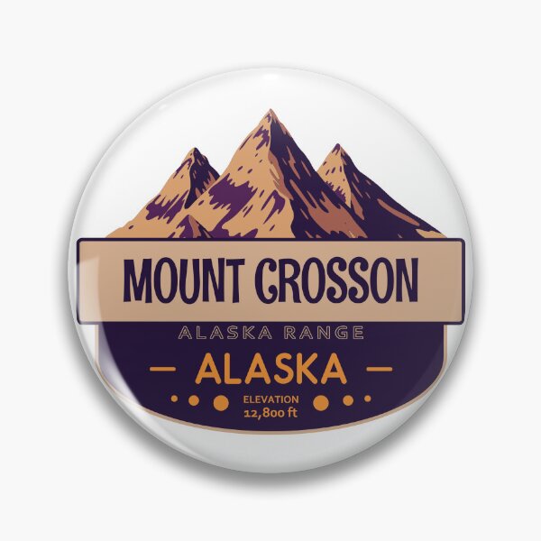 Item preview, Mount Crosson, Alaska Range, Alaska, Mountain Badge designed and sold by Wanderful-roads.
