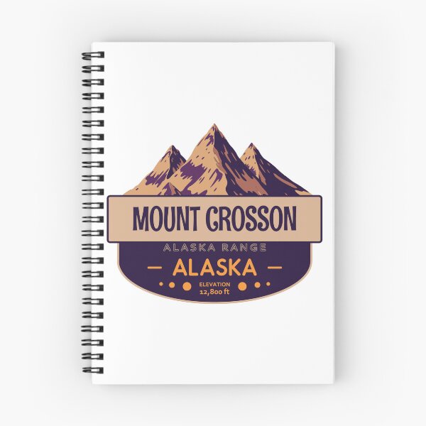 Item preview, Mount Crosson, Alaska Range, Alaska, Mountain Badge designed and sold by Wanderful-roads.
