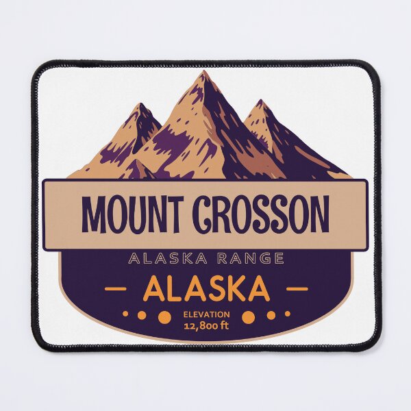 Item preview, Mount Crosson, Alaska Range, Alaska, Mountain Badge designed and sold by Wanderful-roads.
