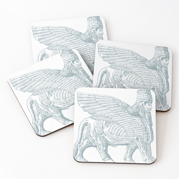 Item preview, A human-headed winged bull known as a lamassu, Iraqi mythology designed and sold by Ai-TOUCH.