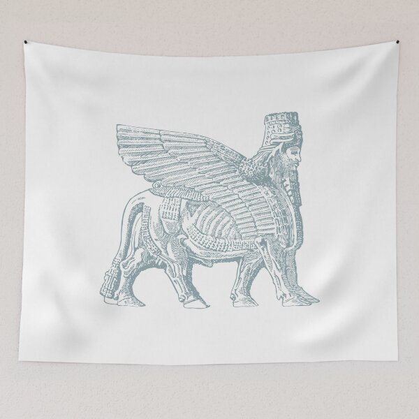 Item preview, A human-headed winged bull known as a lamassu, Iraqi mythology designed and sold by Ai-TOUCH.