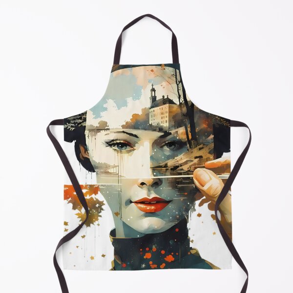 Item preview, Surreal Portrait of Woman with Landscape Mask designed and sold by Zivoo.