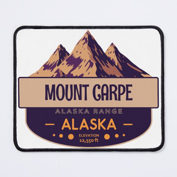 Item preview, Mount Carpe, Alaska Range, Alaska, Mountain Badge designed and sold by Wanderful-roads.